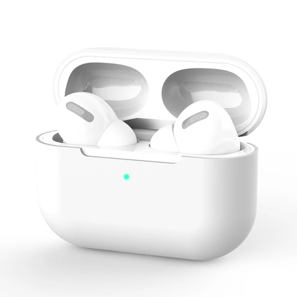 AirPods Pro Silikon Kablosuz Kulaklık Koruyucu Kılıf Beyaz - 2