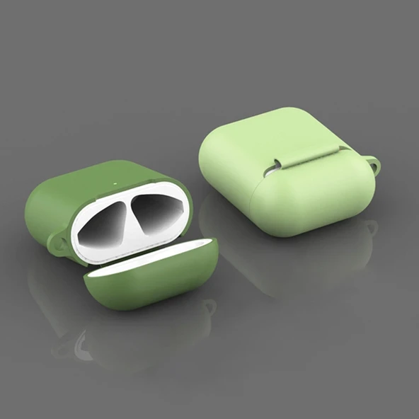 Apple AirPods 1 2 Uyumlu Sarı Silikon Darbeye Dayanıklı Kılıf - 7