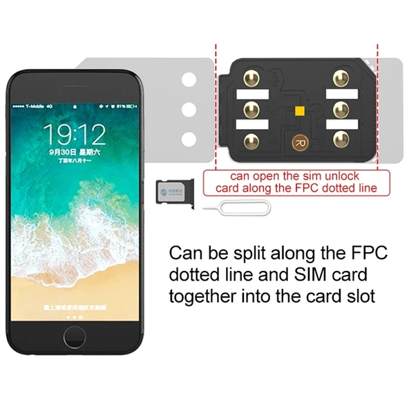 R SIM 14 V18 Ultra Evrensel ICCID SIM Kilit Açma Kartı iPhone X XS XR XS Max 8 8 Plus 7 7 Plus için - 6