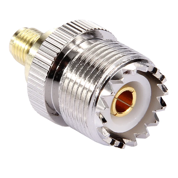 Koaksiyel SMA Dişi - UHF Dişi Adaptör Gümüş - 3