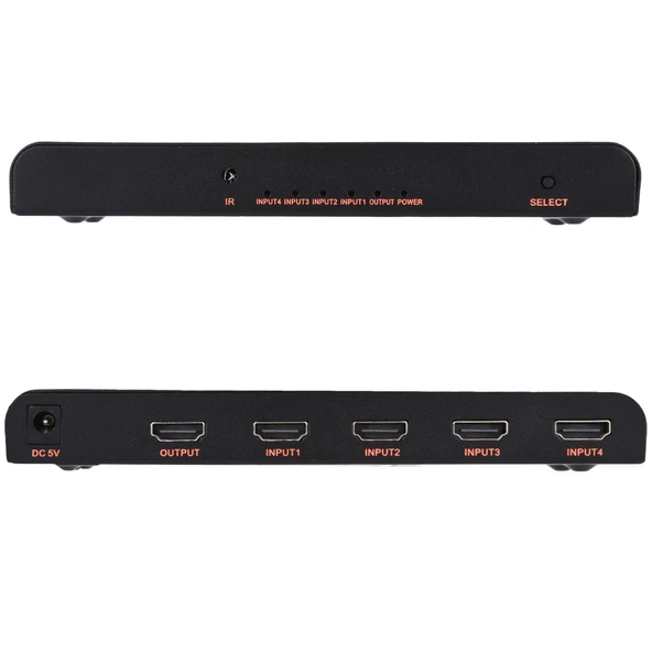 4 Girişli 4K 60Hz HDMI 2.0 Anahtarı Uzaktan Kumandalı EU Fiş - 5