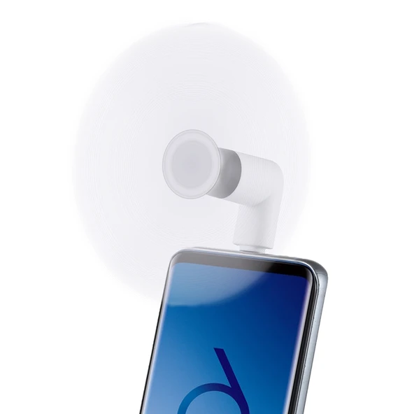 Moda USB 3.1 Type-C Portlu İki Kanatlı Mini Fan Beyaz