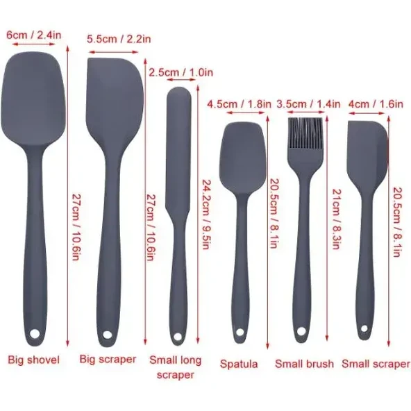 Silikon Spatula ve Fırça Seti - 4
