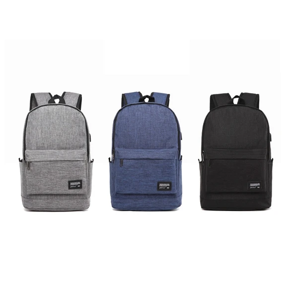 Universal Çok Fonksiyonlu Oxford Kumaş Laptop Omuz Çantası Sırt Çantası Harici USB Şarj Portlu Gri 45x31x16cm 15.6 inç ve Altı - 10