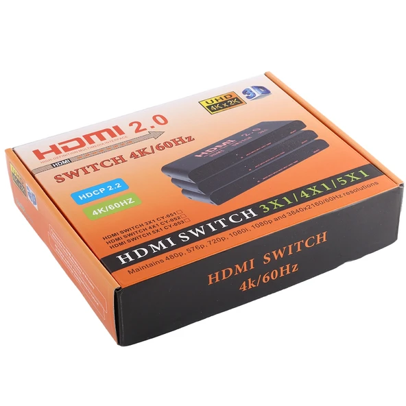 4 Girişli 4K 60Hz HDMI 2.0 Anahtarı Uzaktan Kumandalı EU Fiş - 9