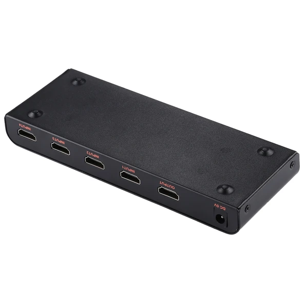 4 Girişli 4K 60Hz HDMI 2.0 Anahtarı Uzaktan Kumandalı EU Fiş - 4