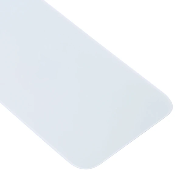 iPhone 13 Pro Max Beyaz Büyük Kamera Delikli Cam Arka Pil Kapağı - 5