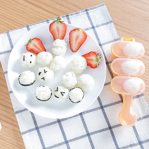 Çocuklar için Kaşık Şekilli Gıda Sınıfı Sushi Pirinç Topu Kalıbı - 7