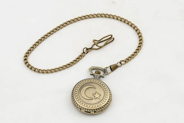 Türk Bayraklı Köstekli Saat ürün görseli