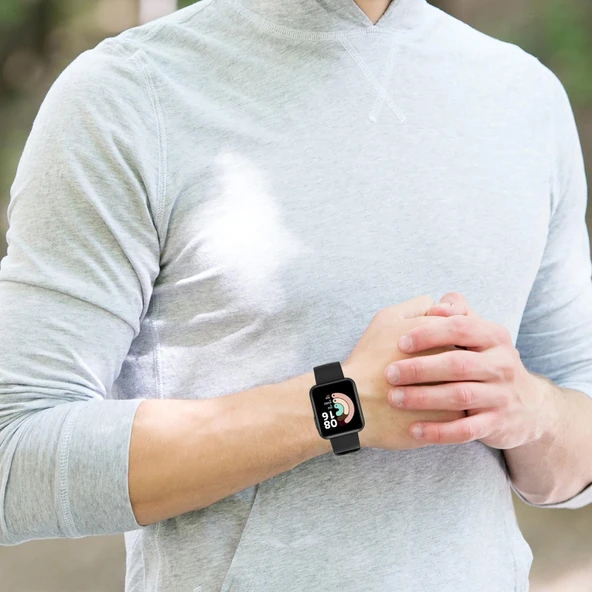 Xiaomi Mi Watch Lite ve Redmi Watch xDfind Beyaz Silikon Saat Kayışı - 11