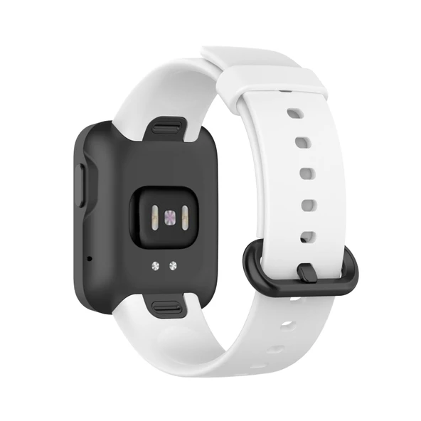 Xiaomi Mi Watch Lite ve Redmi Watch xDfind Beyaz Silikon Saat Kayışı - 5