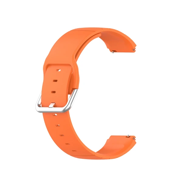 Xiaomi Haylou Akıllı Saat LS01 ve LS02 Uyumlu Turuncu Silikon Saat Kayışı 19mm - 3