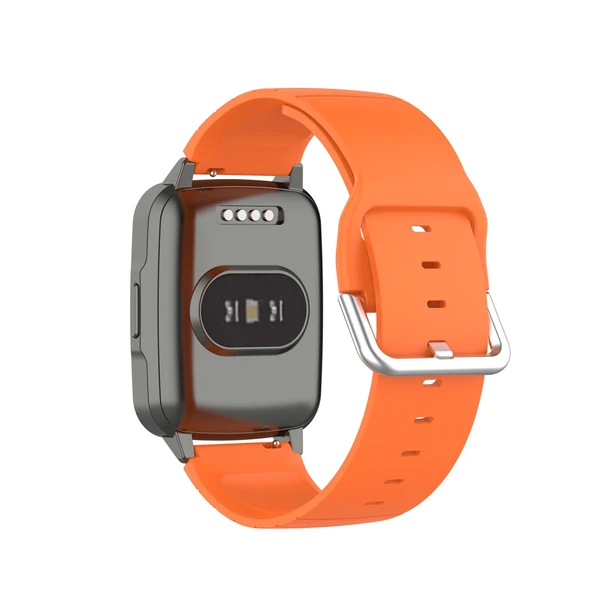 Xiaomi Haylou Akıllı Saat LS01 ve LS02 Uyumlu Turuncu Silikon Saat Kayışı 19mm - 2