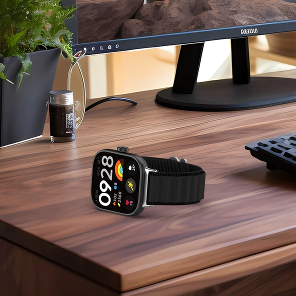 Xiaomi Smart Band 9 Pro ve 8 Pro İçin Siyah Naylon Döngü Saat Kayışı - 9