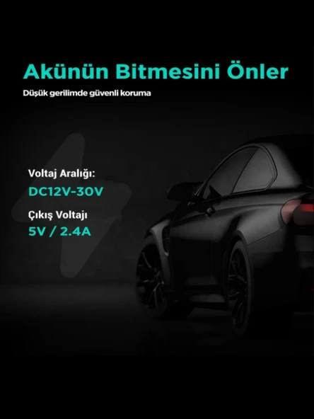 Park Modu Kablosu USB Type-C Akü Sigorta Bağlantı Kablosu Araç İçi Kamera Kiti Tüm Kameralara Uyumlu - 3