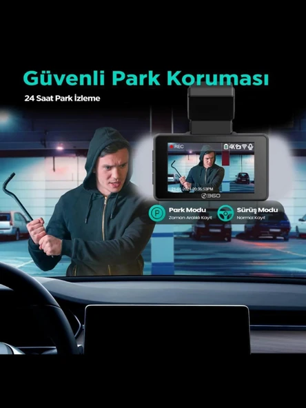 Park Modu Kablosu USB Type-C Akü Sigorta Bağlantı Kablosu Araç İçi Kamera Kiti Tüm Kameralara Uyumlu - 2