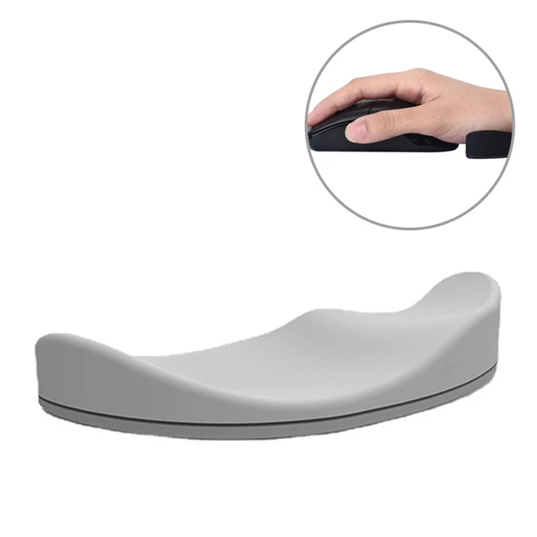 Gri Sol El Silikon Bilek Destekli Mouse Pad Ofis El Desteği