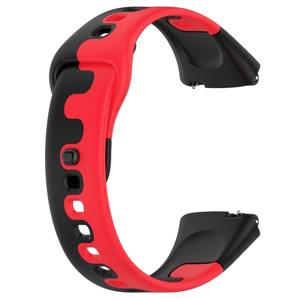 Xiaomi Redmi Watch 3 Lite Siyah Kirmizi Iki Renkli Silikon Saat Kayisi - 3