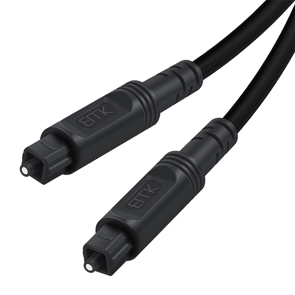 2 Metre Siyah Kare Port Dijital Ses Hoparlör Optik Fiber Bağlantı Kablosu OD4.0mm