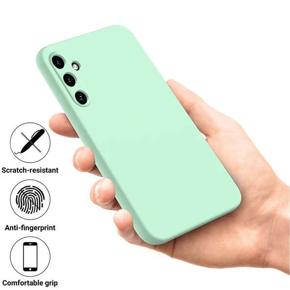 Samsung Galaxy A15 4G ve 5G Uyumlu Yeşil Sıvı Silikon Darbeye Dayanıklı Tam Kapsama Telefon Kılıfı - 3