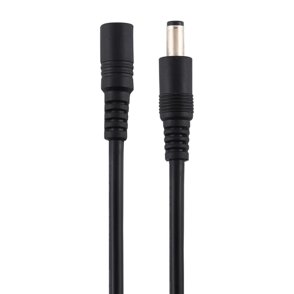 8A 5.5 x 2.1mm Dişi Erkek DC Güç Uzatma Kablosu 3 Metre Siyah - 2