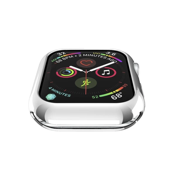 Apple Watch Series 5 ve 4 40mm TPU Koruyucu Kılıf Gümüş - 6