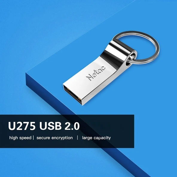 Netac U275 64GB USB 2.0 Güvenli Şifreleme Alüminyum Alaşımlı USB Bellek - 4