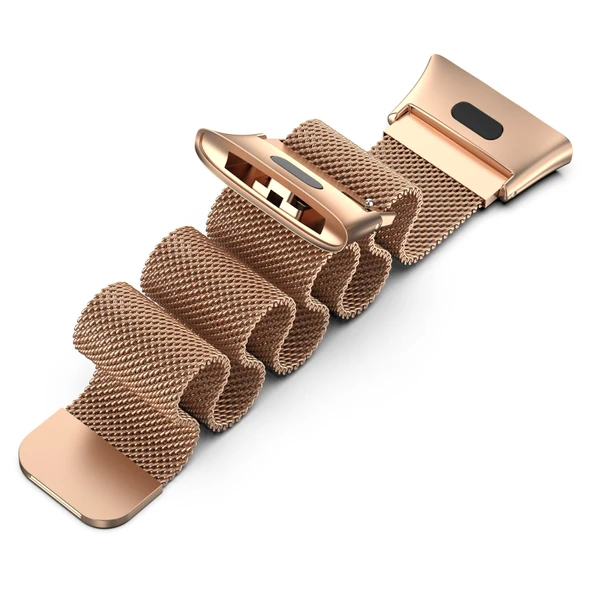 Xiaomi Redmi Watch 3 Mi Watch Lite 3 Milanese Metal Saat Kordonu Rose Gold - 4