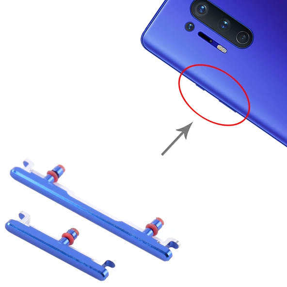 OnePlus 8 Pro Güç ve Ses Kontrol Butonu Mavi - 4