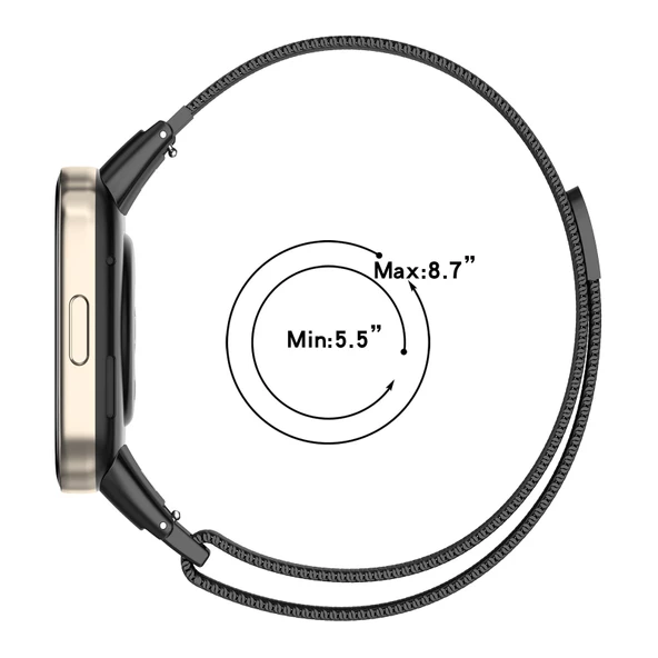 Xiaomi Redmi Watch 3 Mi Watch Lite 3 Milanese Metal Saat Kordonu Rose Gold - 7