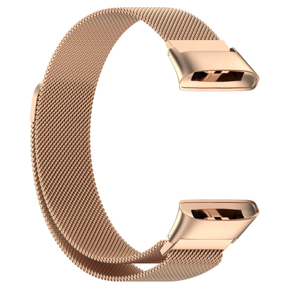 Xiaomi Redmi Watch 3 Mi Watch Lite 3 Milanese Metal Saat Kordonu Rose Gold - 2