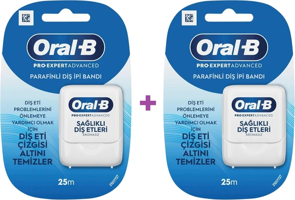 Oral-B Pro-Expert Advanced Parafinli Diş İpi Bandı 25m x 2 ADET