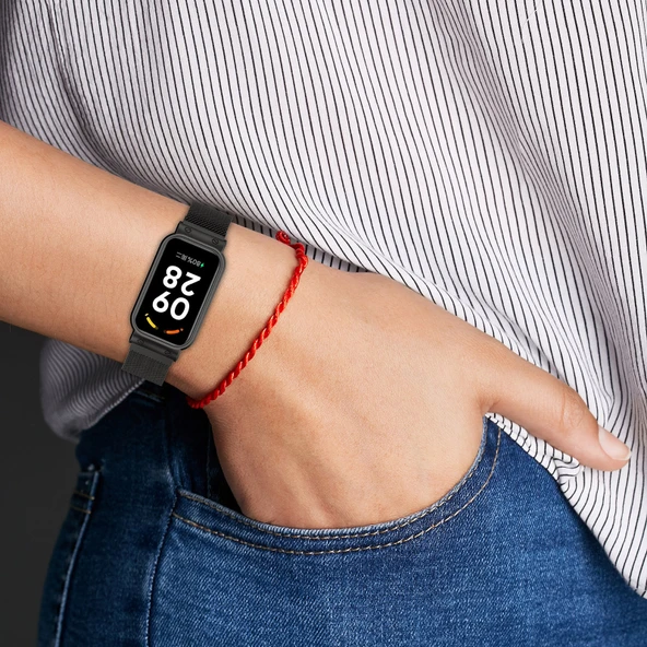Xiaomi Redmi Band 2 Milan Metal Saat Kayışı Siyah - 8