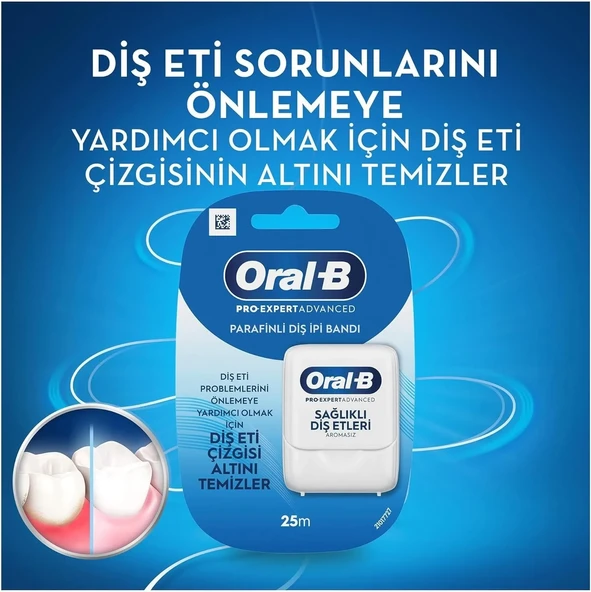 Oral-B Pro-Expert Advanced Parafinli Diş İpi Bandı 25m x 2 ADET - 2