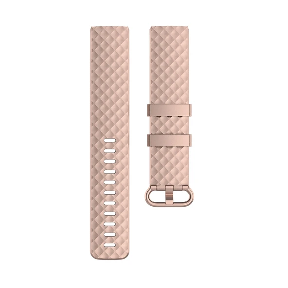 Fitbit Charge 3 SE 3 4 Uyumlu TPU Kayış Gül Altın Renk L Beden - 2