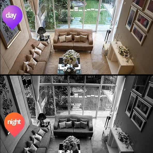 DP31 2.0MP HD Ampul WiFi Güvenlik Kamerası Hareket Algılama Gece Görüşü Çift Işık Kaynağı Beyaz - 8