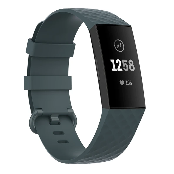 Fitbit Charge 3 SE 3 4 Uyumlu TPU Kayış Bileklik Kayışı Rock Teal Renk S Beden - 1