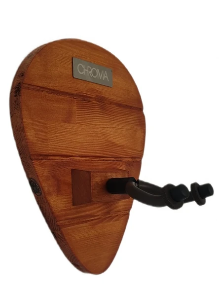 Gitar Bağlama Ukulele Duvar Askısı Standı Masif Çam Ağacı Tik + Dübel ve Vida dahil - 1