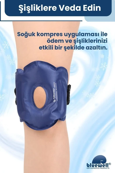 Bluewell TermoJel Dizlik - Sıcak & Soğuk Kompres, Cırt Cırtlı, Kumaş Kaplamalı, Yeniden Kullanılabilir - 4