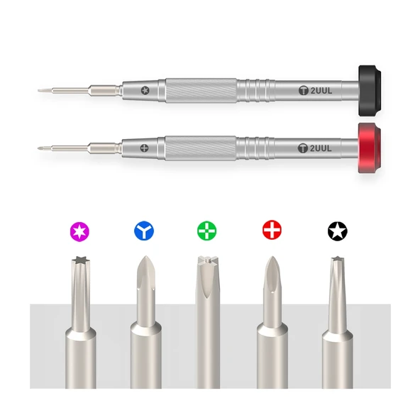 2UUL Konveks Yıldız Uçlu 2.5mm Renkli Flyshaft Tornavida - 4