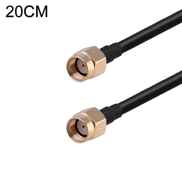 20cm RP-SMA Erkekten RP-SMA Erkek RG174 RF Koaksiyel Adaptör Kablosu