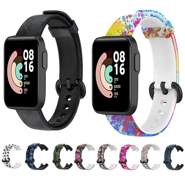 Xiaomi Mi Band 7 Pro Silikon Saat Kayışı Kamuflaj Gri - 2