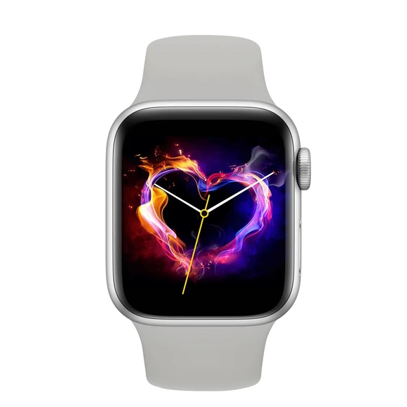 Watch 8 Max 1.85 İnç Kablosuz Şarj Bluetooth Arama NFC Akıllı Saat Gri