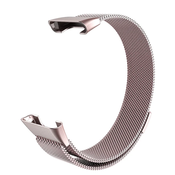 Xiaomi Mi Band 7 Pro Milan Manyetik Metal Saat Kayışı Gül Pembe - 2