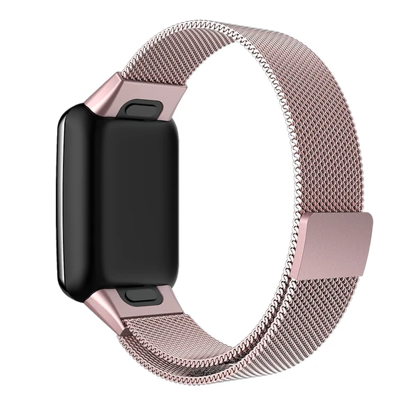 Xiaomi Mi Band 7 Pro Milan Manyetik Metal Saat Kayışı Gül Pembe - 3