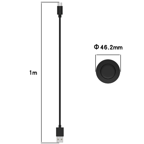 Xiaomi Watch S1 M2108W1 Manyetik Kablosuz Şarj Cihazı 1m Kablo Siyah - 4