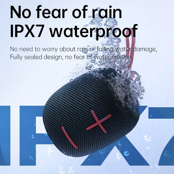 Sanag M11 IPX7 Su Geçirmez Taşınabilir Mini Bluetooth Hoparlör Siyah - 7