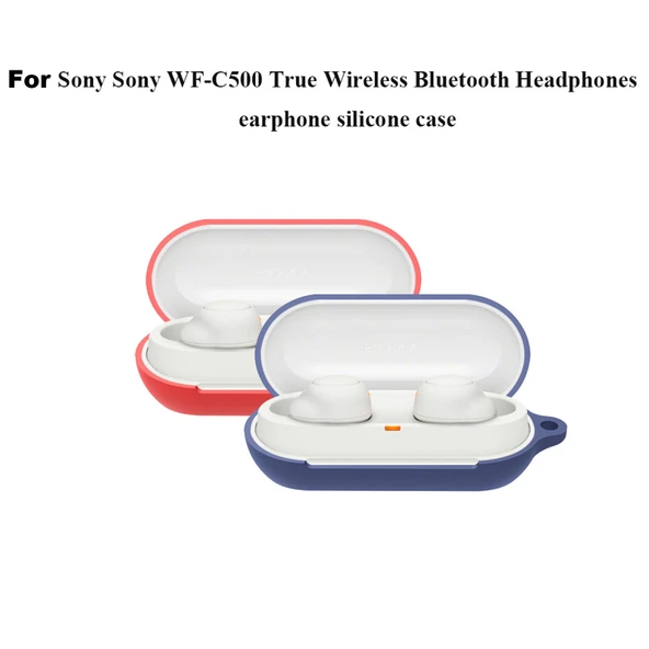 Sony WF-C500 Bluetooth Kulaklık Silikon Kılıf Beyaz - 2