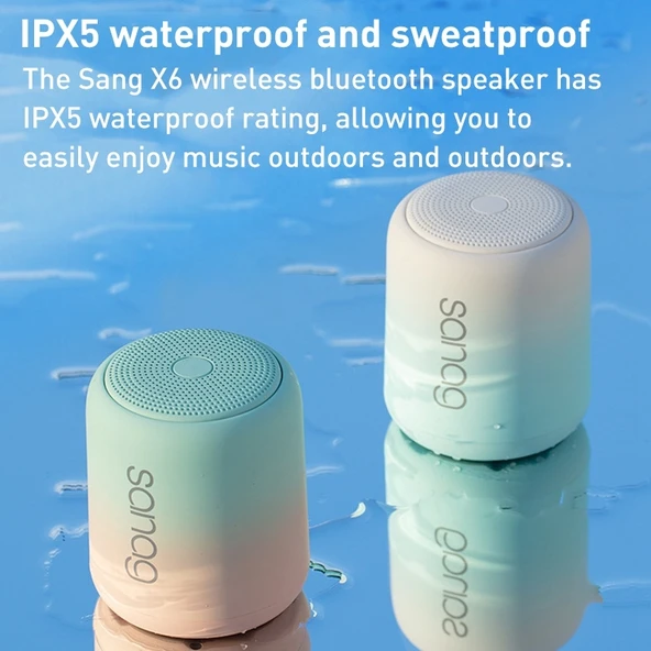 Sanag X6S Taşınabilir Mini Bluetooth Hoparlör Gökyüzü Mavisi - 5