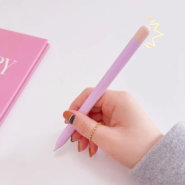 Apple Pencil 2 Uyumlu Siyah Silikon Koruyucu Kılıf - 5